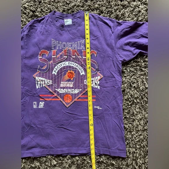 Vintage Phoenix Suns Shirt 90s XL Single Stitch CHALK LINE - Picture 7 of 8